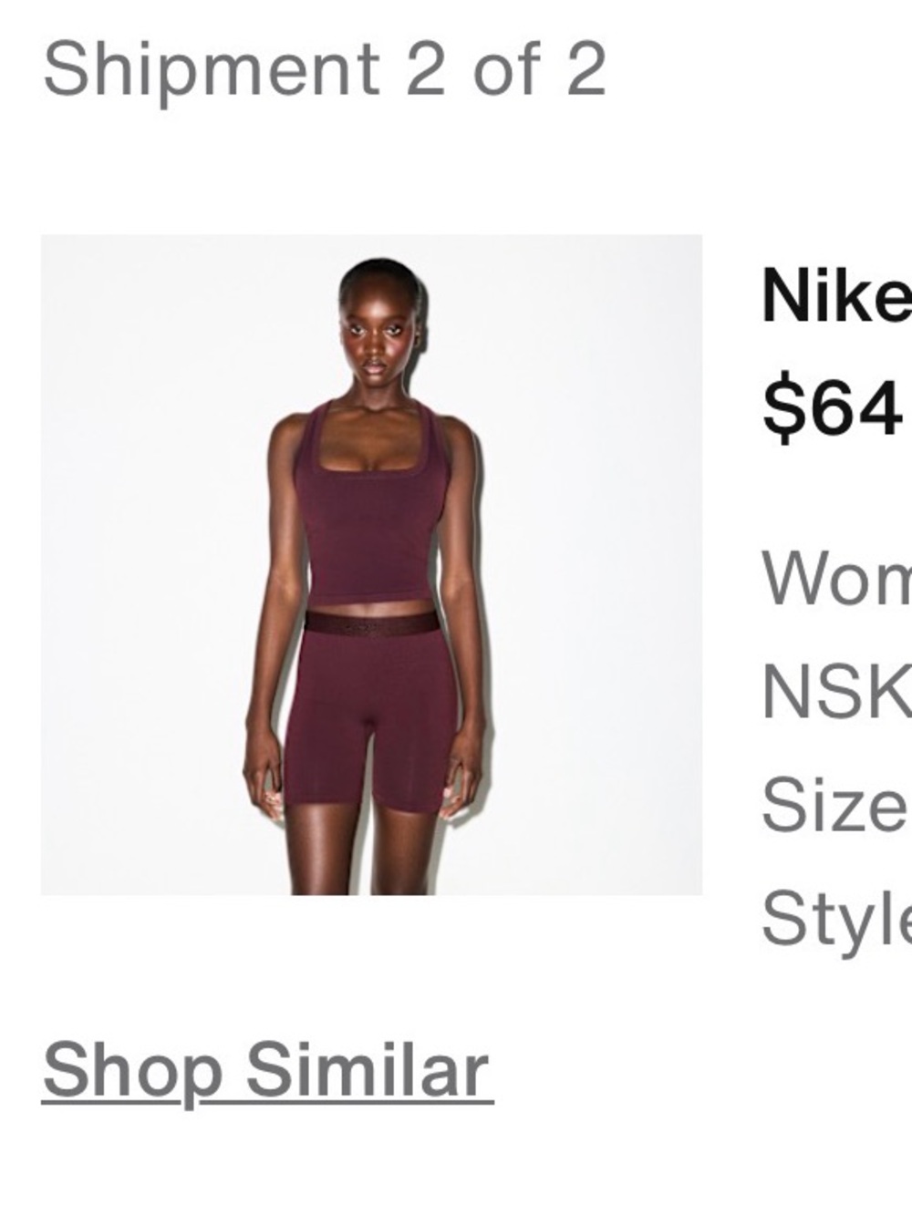 NikeSKIMS Vintage Seamless Tank Top